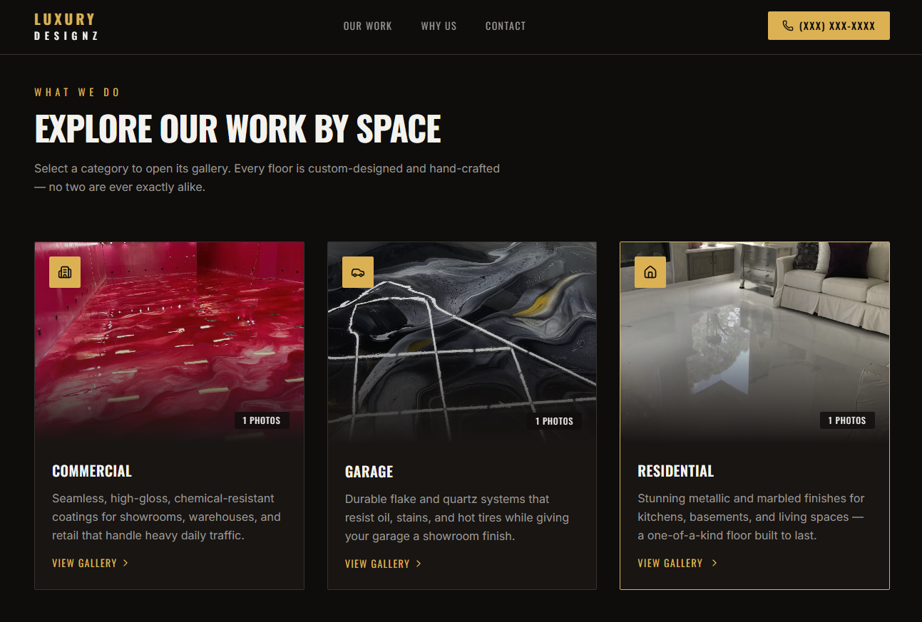 LuxuryDesignz epoxy flooring project work