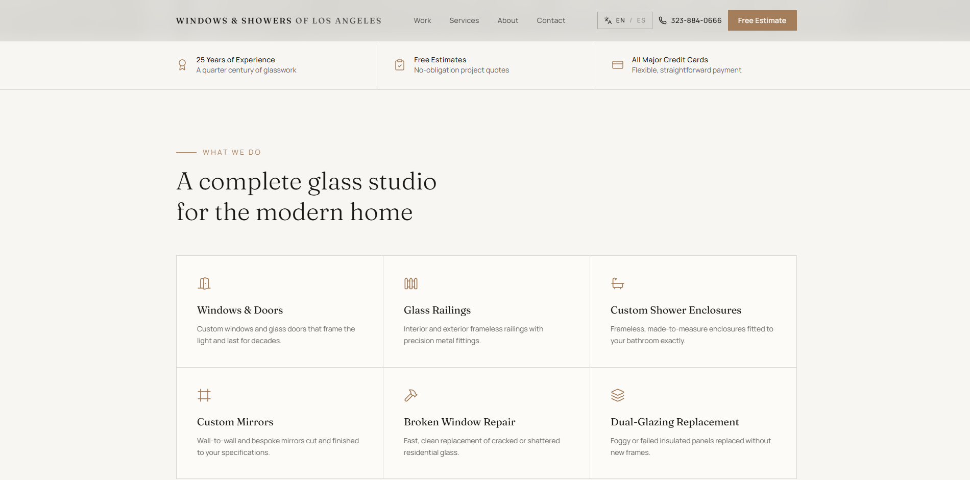 Web design and local SEO work example 3