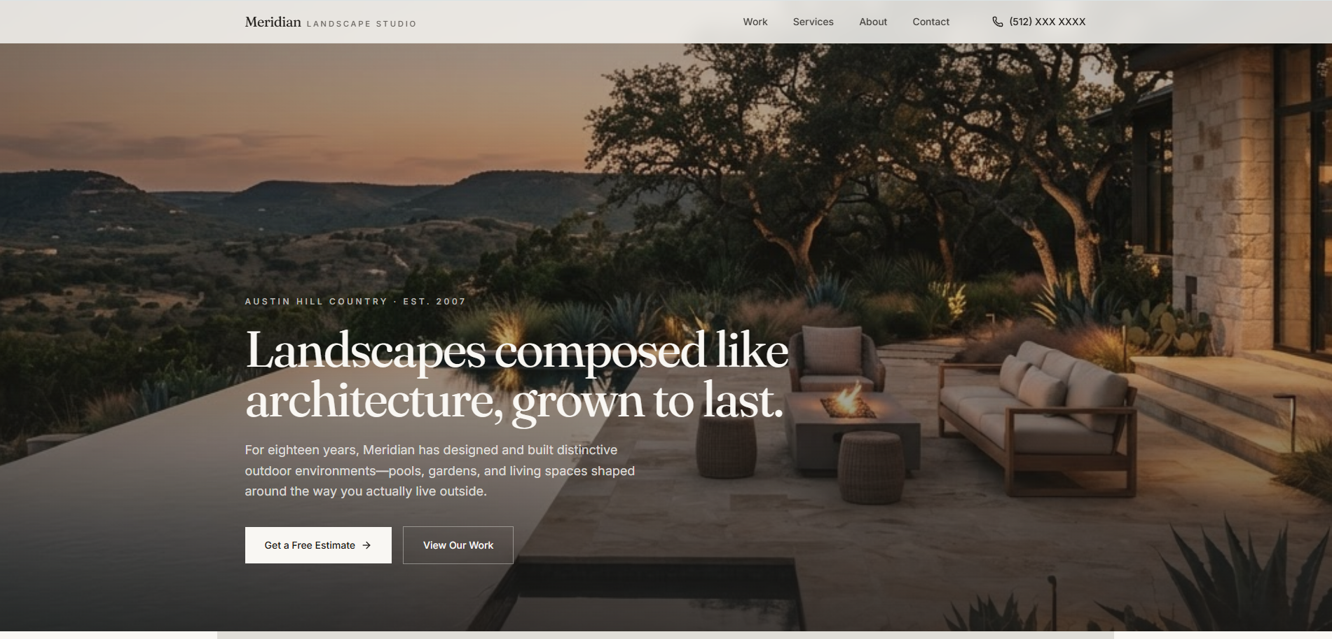 Meridian Landscape Studio hero