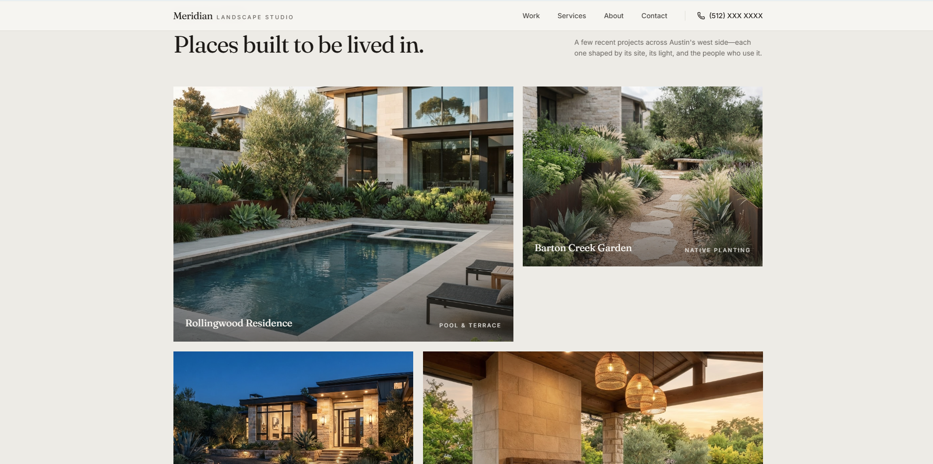 Meridian Landscape Studio project work