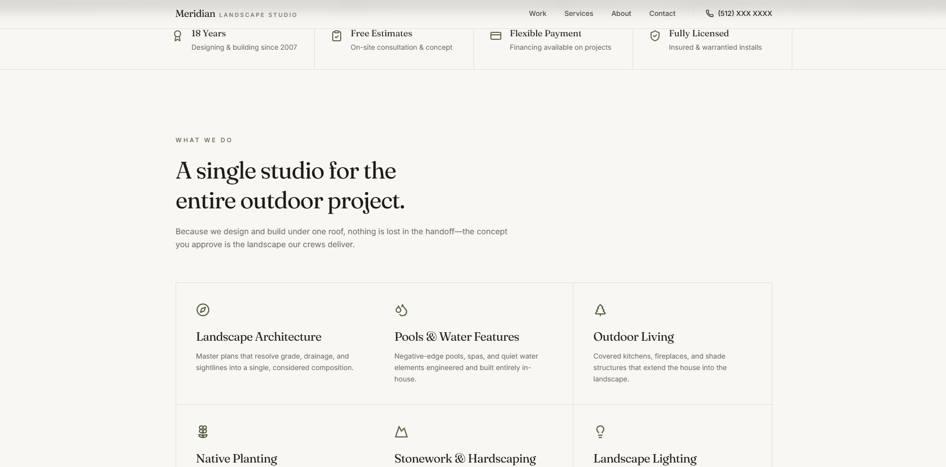 Meridian Landscape Studio services